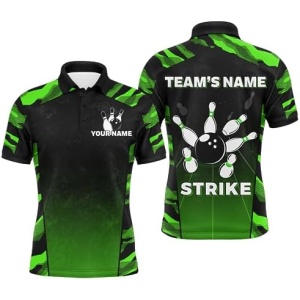 PIONAMZIOZ Camo Bowling Shirt for Men & Women Custom Bowling Jersey Team Strike Bowling Polo & Quarter-Zip Shirt BDT65