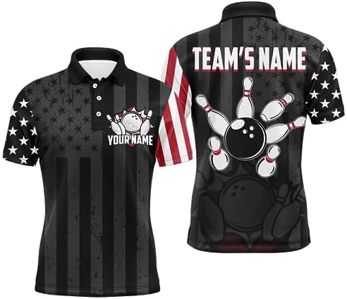PIONAMZIOZ Custom American Bowling Shirt Men & Women Black Bowling Team League Jersey Bowling Polo&Quarter-Zip Shirt BDT71 1 PIONAMZIOZ Custom American Bowling Shirt Men & Women Black Bowling Team League Jersey Bowling Polo&Quarter-Zip Shirt BDT71