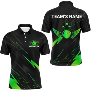 PIONAMZIOZ Custom Bowling Polo & Quarter-Zip Shirt Couple Bowling Jersey Team League Bowling Shirts for Men and Women BDT87