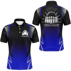 PIONAMZIOZ Custom Bowling Polo & Quarter-Zip Shirt for Men & Women Bowling Team Jersey League Bowling Shirts Couple BDT88