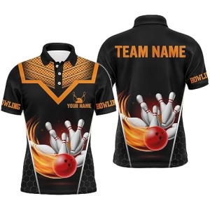 PIONAMZIOZ Custom Bowling Shirt for Men & Women Bowling Jersey Bowling Team League Polo & Quarter-Zip Shirt QZT79