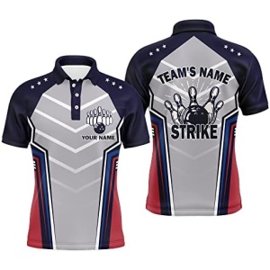 PIONAMZIOZ Custom Bowling Shirt for Men & Women, Funny Bowling Jersey for Team League Bowling Polo & Quarter-Zip Shirt NBP