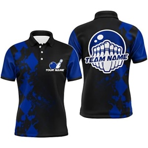 PIONAMZIOZ Custom Bowling Shirt for Men and Women Retro Bowling Team Jersey Bowling Polo and Quarter-Zip Shirt BDT37