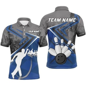 PIONAMZIOZ Custom Bowling Shirts Men and Women Team Bowling Jersey Couple Bowling Polo & Quarter-Zip Shirt BDT60