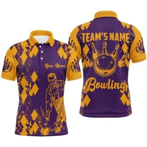 PIONAMZIOZ Funny Bowwling Shirt for Men Women Bowling Team Jersey Bowling Shirt Custom Bowling Shirt for Men and Women QZT20