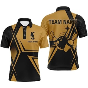 PIONAMZIOZ Patriotic Bowling Shirt Men&Women Custom Bowling Team Jersey Punisher Skull Bowling Polo & Quarter Zip Shirt BDT21