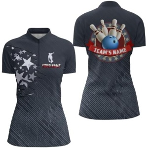 PIONAMZIOZ Personalized 3D Bowling Shirt Men Women Custom Bowling Jersey Bowling Team League Polo&Quarter-Zip Shirt QZT114