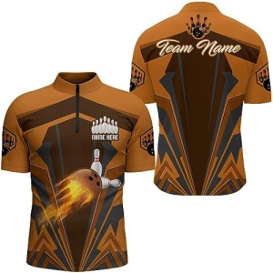 PIONAMZIOZ Personalized Bowling Jersey with Name and Team Name Custom Bowling Team Jersey Bowling Shirt QZT23
