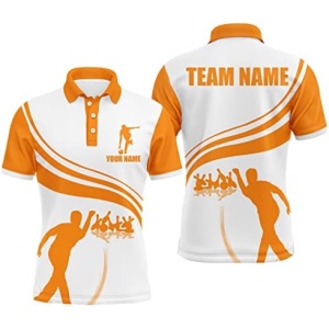 PIONAMZIOZ Personalized Bowling Shirt for Men and Women Custom Bowling Team Jersey Bowling Polo and Quarter-Zip Shirt BDT36