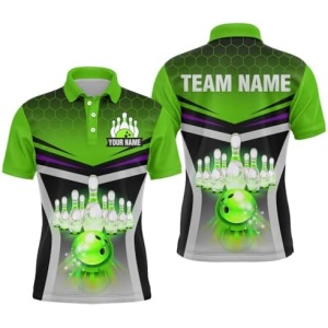 PIONAMZIOZ Personalized Bowling Shirt for Men&Women Custom Bowling Jersey Bowling Team League Polo&Quarter-Zip Shirt QZT105