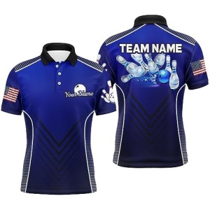 PIONAMZIOZ Personalized Bowling Shirts Men & Women Custom Bowling Jersey Team Bowling Polo & Quarter-Zip Shirt QZT75