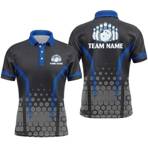 PIONAMZIOZ Personalized Bowling Shirts Men and Women Custom Bowling Jersey Team Bowling Polo & Quarter-Zip Shirt BDT59