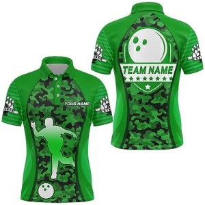 PIONAMZIOZ Personalized Camo Bowling Jersey Men & Women Bowling Team League Shirt Bowler Polo & Quarter-Zip Shirt BDT64