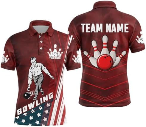 PIONAMZIOZ Red Camo Bowling Shirt for Men & Women American Bowling Jersey Bowling Team League Polo & Quarter-Zip Shirt QZT96 1 PIONAMZIOZ Red Camo Bowling Shirt for Men & Women American Bowling Jersey Bowling Team League Polo & Quarter-Zip Shirt QZT96