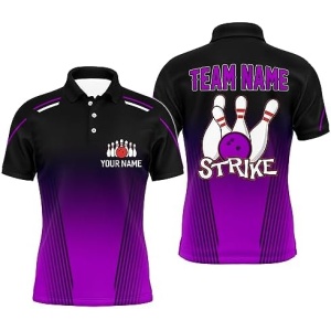 PIONAMZIOZ Strike Bowling Shirts for Men & Women Custom Bowling Polo & Quarter-Zip Shirt Team League Bowling Jerseys BDT89