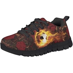 PORCLAY Boys Girls Sneakers Cartoon Print Fashion School Sports Shoes Casual Walking Running Kids Breathable Shoes