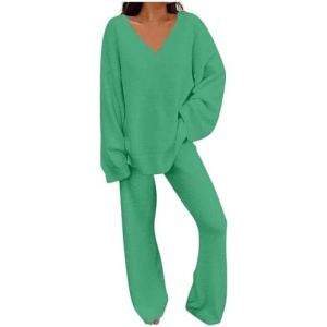 Pants Sets Pants Outfit Pajamas Loungewear Sets for Women Fleece Lined Wool Fall Winter Pants Sets