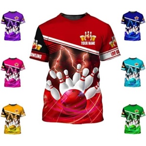 Personalized Bowling Shirt for Men, Custom Name Bowling Shirts for Women, Bowler Gifts Bowling Shirts 3D Unisex Size S-5XL