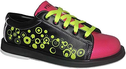 Pyramid Women's Rain Black/Hot Pink/Lime Green Bowling Shoes 1 Pyramid Women's Rain Black/Hot Pink/Lime Green Bowling Shoes