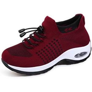 STUNAHOME Women's Slip-On Orthopedic Walking Shoes - Non-Slip Sole, Breathable Mesh, and Comfort Cushioning - Sporty and Lightweight Sneakers for Women