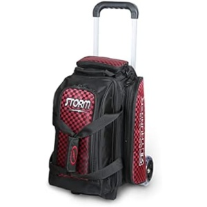Storm 2 Ball Rolling Thunder Checkered Bowling Bag- Red