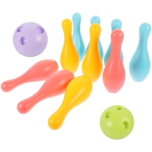 TOYANDONA Plastic Bowling Pin Mini Bowling Toy Bowling Game Kids Bowling Set Bowling Ball Set Bowling Play Set Kindergarten Interactive Plaything for Sports Game