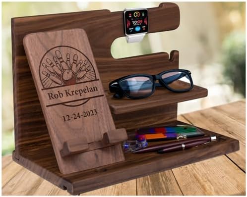 Taidesor Custom boyfriend gift organizer desk, Personalized Bowling Ball special gifts for him desk organizer wood rustic, retirment gift for men home desk organizers and accessories 1 Taidesor Custom boyfriend gift organizer desk, Personalized Bowling Ball special gifts for him desk organizer wood rustic, retirment gift for men home desk organizers and accessories