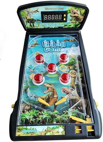 Kids Electronic Pinball Machine - Tabletop Arcade Game With Lights, Music & 40 Balls