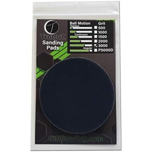 TruCut Sanding Pad | 3000 Grit | 5" Diameter | Sanding Pads Made for Bowling Balls | Bowling Ball Resurfacing Pads | Surface Management | Bowling Ball Restoration | Bowling Supplies & Accessories