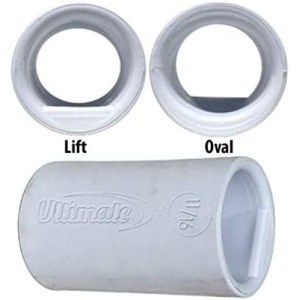 Ultimate Bowling Tour Lift Oval Sticky Finger Insert- White- Pack of 10