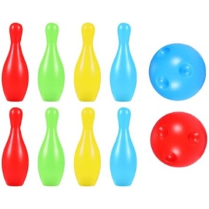 Unomor 1 Set Bowling Pins Ball Set Toys Mini Kids Bowling Game Set Plastic Indoor Party Games for Kids Toddlers Boys Girls with 8 Pins and 2 Balls