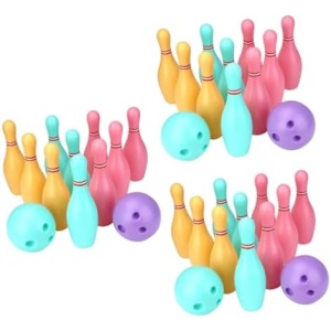 Unomor 3 Sets Bowling Ball Toy Toddler Bowling Ball Kids bowlling Ball Toys Kids Birthday Gift Bowling Equipment Small Bowling Ball Toy for Kids Parent-Child Plastic Casual Toy Ball