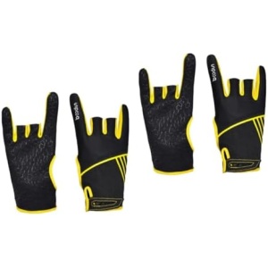 VANZACK 2 Pairs Silicone Hand Gloves Mittens for Men Thermal Gloves Bowling Glove with Thumb Mens Bowling Gloves Professional Bowling Glove Anti-Slip Sports Gloves Wristband Miss handguard