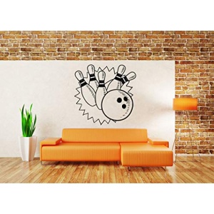Vinyl Sticker Bowling Game Bowling Pins Ball Sport Target Victory Mural Decal Wall Art Decor SA1990