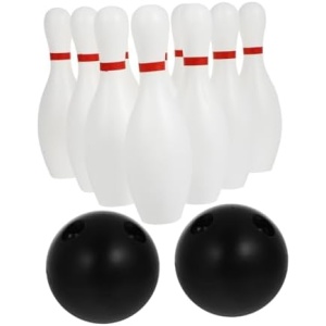 WHAMVOX 1 Set Toddler Bowling Toy Floor Play Toy Toddler Climbing Toys Indoor Bowling pins Bowling Game Kids playset Outdoor Sweat Suit Interaction Leisure Toy Baby Puzzle White Toy Ball