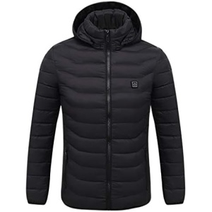 Winter Big and Tall Tactical Jackets for Men Insulated Windbreaker Outerwear Heated Outdoor Hooded Puffer Down Coats