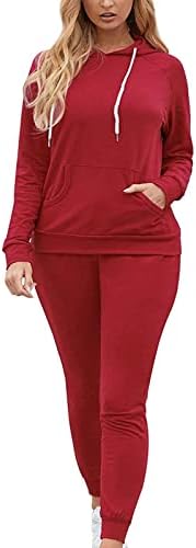 Women's Two Peice Outfit Sportsuit Solid Color Sweatshirt Hoodie Pockets Sweat Pants Tracksuit Winter 2 Peice Sets 1 Women's Two Peice Outfit Sportsuit Solid Color Sweatshirt Hoodie Pockets Sweat Pants Tracksuit Winter 2 Peice Sets