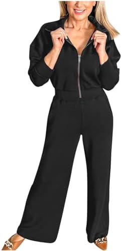 kcdigr Womens 2 Piece Outfits Sweatsuit Set 2023 Fall Oversized Half Zip Sweatshirt Wide Leg Sweatpants Tracksuit Lounge Sets 1 kcdigr Womens 2 Piece Outfits Sweatsuit Set 2023 Fall Oversized Half Zip Sweatshirt Wide Leg Sweatpants Tracksuit Lounge Sets
