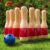 11 in. Indoor & Outdoor Fun Lawn Bowling Game & Skittle Ball for Toddlers Kids Adults – Black
