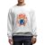 Retro Cartoon Bowling Ball and Pins Dabbing Gift for Bowling Fans Grey White Muticolor Unisex Sweatshirt