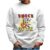 Knock It Down Sports Gift Cartoon Bowling Ball and Pins Gift for Bowling Fans White Muticolor Unisex Sweatshirt