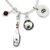 Bowling Ball Pin Personalized Sport Pendant Necklace Hand Stamped Initial Letter Charm Sparkling Crystals Birthstone Charm Chain Custom Gift Jewelry