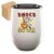 – Bowling Enthusiast’s Gift, Gift For Dad On Birthday – Knock It Down Cartoon Bowling Ball And Pins Design On 12oz Wine Tumbler Cup