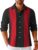 COOFANDY Men’s Vintage Bowling Shirt Casual Long Sleeve Button Down Retro Shirts