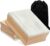Chivao 2 Pcs Bowling Slide Stone with Velvet Bags, Wood Handle and Easy to Rub on Your Soles Bowling Equipment, Black