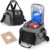 DSLEAF Bowling Ball Bag for Single Ball, Bowling Ball Tote Bag with Wooden Ball Holder and Extra Storage Pockets