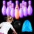Deekin 12 Pcs Glow in The Dark Bowling Light Up Kids Bowling Set LED Bowling Pins Toy Games Indoor Outdoor for Toddler Girls Boys Adults Family Party Lawn Yard Sports Fun, 10 Pins and Ball