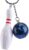Ellylian Mini Bowling Ball & Pin Pendant Keychain Mental Hangbag Sport