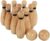 Get Out! Wooden Bowling Set – 12pc Lawn Bowling and Skittle Ball Games for Children and Adult Fun