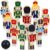 Glimin 11 Pcs Christmas Nutcracker Bowling Set Lawn Bowling Games Set Wooden Bowling Set Include 1 Pc Christmas Bowling Pin, 10 Pcs Outdoor Bowling for Toys Party Supplies, Indoor Outdoor Party